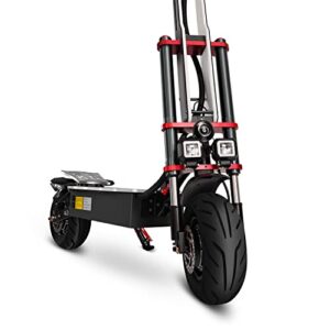 Tumotcy Electric Scooter Adult 5600w Dual Motor, Max Speed 50MPH Range 70 Miles, 12 Inch Street Tires Commuter Dual Suspension E-Scooter with Seat