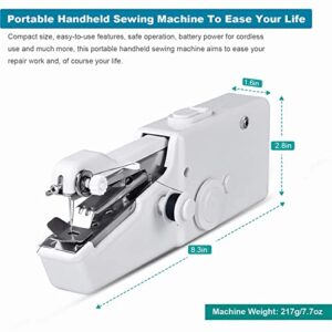 Handheld Sewing Machine,Mini Sewing Machine for Beginners and Adults Quick Stitching,Portable Sewing Machine with Sewing Supplies Suitable for Home,Travel,DIY