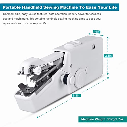 Handheld Sewing Machine,Mini Sewing Machine for Beginners and Adults Quick Stitching,Portable Sewing Machine with Sewing Supplies Suitable for Home,Travel,DIY