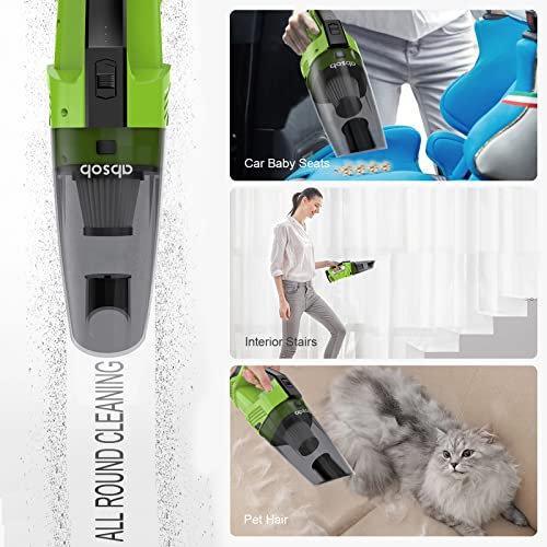 absob Cordless Handheld Vacuum Cleaner - High Power Portable Mini Wireless Car Vacuum Cleaner, Rechargeable, for Home Kitchen Office Car Corner Stairs Dust Gravel Crumbs Cleaning