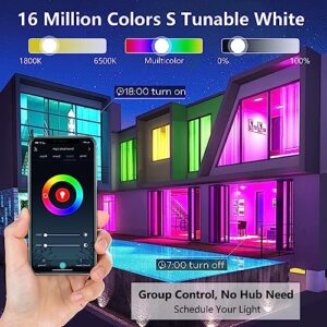 kuwikfule LED Smart Light Bulbs 2 Pack A19 Smart Light Bulbs,RGB Color Changing Light Bulb,Bluetooth&WiFi Light Bulb,Rainbow LED Bulbs,Google Home & Alexa Light Bulb with Speaker