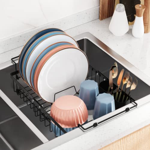 iSPECLE Dish Drying Rack and Sponge Holder, Sink Dish Rack and Kitchen Sink Caddy, 2 Packs, Bundle Sales