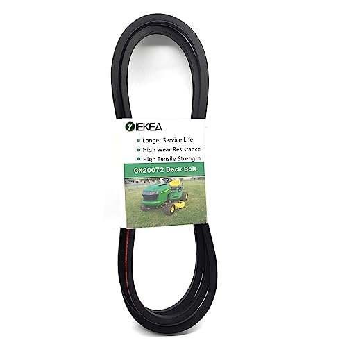 Yiekea GX20072 Deck Belt (1/2" x104") for John Deere 42 inch Mower Deck, D100 D110 D120 D130 LA105 LA115 L100 L110 L130 L1742 Riding Lawn Mowers Replaces GY20570