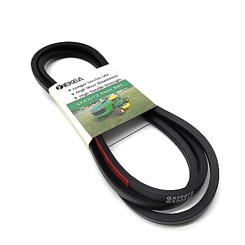 Yiekea GX20072 Deck Belt (1/2" x104") for John Deere 42 inch Mower Deck, D100 D110 D120 D130 LA105 LA115 L100 L110 L130 L1742 Riding Lawn Mowers Replaces GY20570