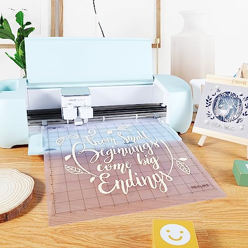 REALIKE StandardGrip Cutting Mat for Cricut Maker 3/Maker/Explore 3/Air 2/Air/One, 2 Pack 12x12 Inch Transparent Standard Grip Adhesive Sticky Non-Slip Cut Mat Replacement Accessories for Cricut