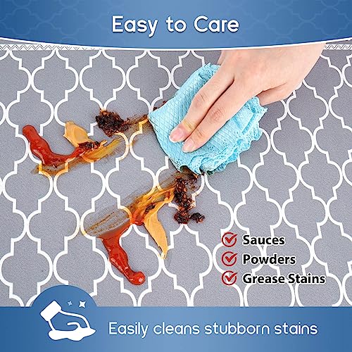 Dish Drying Mat - 24"x16" Large Dish Drying Mat for Kitchen Counter Cabinets Shelf Waterproof Protector Mats, Ultra Absorbent, Quick Dry, Hide Stain, with Non-slip Rubber Backed - Dish Rack Mat