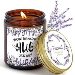 fixwal scented candle gifts for women, 7oz lavender scented jar candle gifts for friendship mom's birthday thanksgiving day christmas