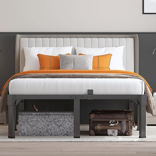 Superay 14 Inch Metal Twin Bed Frame with Mattress Slide Stopper - Single Black Basic Anti Squeak Steel Slats Platform, Easy Assembly Heavy Duty Noise Free Bedframes, No Box Spring Needed