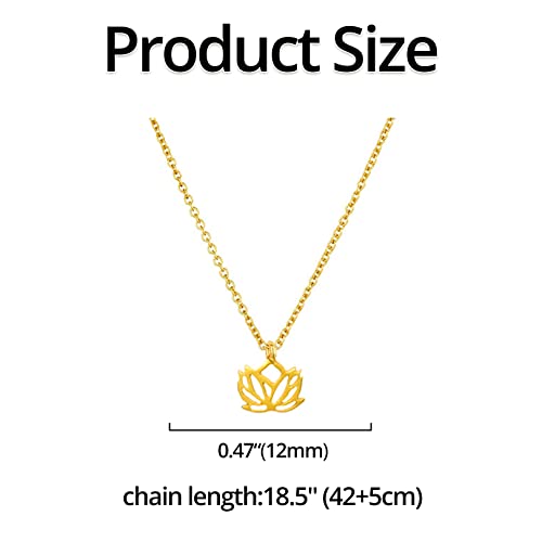 Gold Lotus Flower Pendant Necklace Collar Style pendant Collar Jewelry for Women Simple Leaf Design Jewelry for Women Dainty Openwork Design Gift for lovers friends