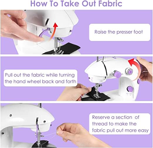 Sewing Machine Mini Portable Electric Dual Speed Sewing Device Hand Held Electric Sewing Machine with14 PCS Sewing Kit for Beginner DIY Household, Travel(Light, Safety)