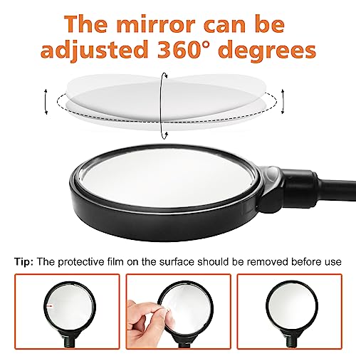 2 pack Bike Mirror, Adjustable Bike Mirrors Handlebar Rearview Mirror, wide Angle acrylic convex safety mountain bike mirror