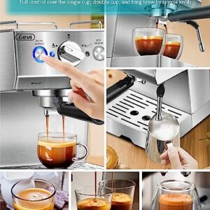 Espresso Machine, Stainless Steel Espresso Machine with Milk Frother for Latte, Cappuccino, Machiato,for Home Espresso Maker, 1.8L Water Tank, Semi Automatic Espresso Machines 20 Bar