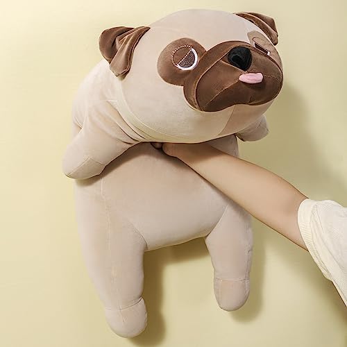 ZPIUU 15" 1.5 Lbs Weighted Pug Stuffed Animals, Lazy and Cute Pug Plush, French Bulldog Stuffed Animal Plush, Gift for Boys, Girls, Kids and Adults (15" 1.5 lbs)