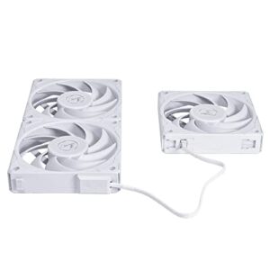 lian li uni fan p28 120 triple pack white with a fan speed controller - p28120-3w