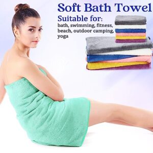 Newwiee 30 Pack Microfiber Bath Towels Bulk Bathroom Towel Sets Bath Towels Hand Towels Washcloths Set Coral Velvet Highly Absorbent Bathroom Towel for Bath Fitness Sports Yoga Travel