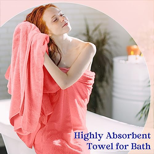 Newwiee 30 Pack Microfiber Bath Towels Bulk Bathroom Towel Sets Bath Towels Hand Towels Washcloths Set Coral Velvet Highly Absorbent Bathroom Towel for Bath Fitness Sports Yoga Travel