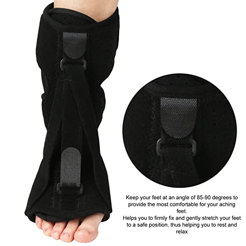 Yinhing Foot Drop Brace, Adjustable Night Splint for Plantar Fasciitis and Foot Drop Relief (Black)