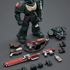 Pipigirl JoyToy Warhammer 40K Space Marine Genuine License 1/18 Soldier, Dark Angels Intercessors, 4inch Models Space Marines Action Figures Kits (Sergeant Rakiel)