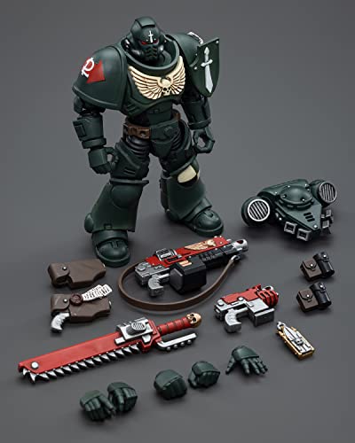 Pipigirl JoyToy Warhammer 40K Space Marine Genuine License 1/18 Soldier, Dark Angels Intercessors, 4inch Models Space Marines Action Figures Kits (Sergeant Rakiel)