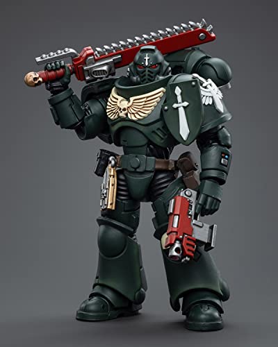 Pipigirl JoyToy Warhammer 40K Space Marine Genuine License 1/18 Soldier, Dark Angels Intercessors, 4inch Models Space Marines Action Figures Kits (Sergeant Rakiel)