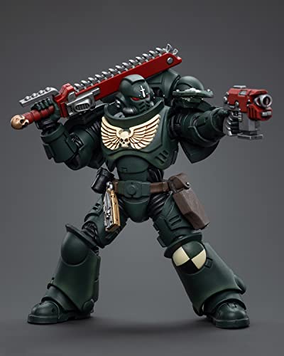 Pipigirl JoyToy Warhammer 40K Space Marine Genuine License 1/18 Soldier, Dark Angels Intercessors, 4inch Models Space Marines Action Figures Kits (Sergeant Rakiel)