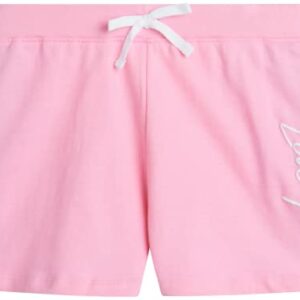 Fila Girls' Active Shorts - 2 Pack French Terry Sweat Shorts - Gym Running Performance Athletic Shorts (7-16), Size 7-8, Light Pink/Light Grey
