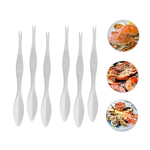 Anneome 6pcs 304 Stainless Steel Forks Wine Opener Set Pliers Tool Lobster Crackers Crab Crackers Lobster Pots Nut Tool Kit Grabber Pickle Special Onion Silver Household Tool Set