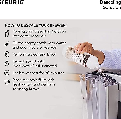 Descaling Solution for Keurig Coffee Machines with Free Direct Coffee Tea Est 2019 Sticker