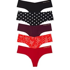 Victoria's Secret Seamless Thong Underwear, Multi Mix, 5 Pack, X-Large