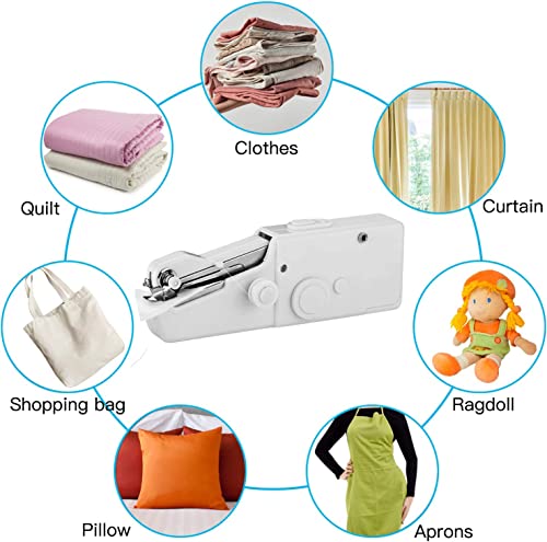 Handheld Sewing Machine, Mini Portable Sewing Machine, Quick Stitching Sewing Machine Suitable for Clothes, Fabrics, DIY Home Travel