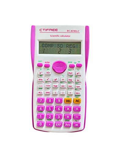 Colorful Scientific Calculator,Scientific Calculator with Cute Design for School and Business (Pink)