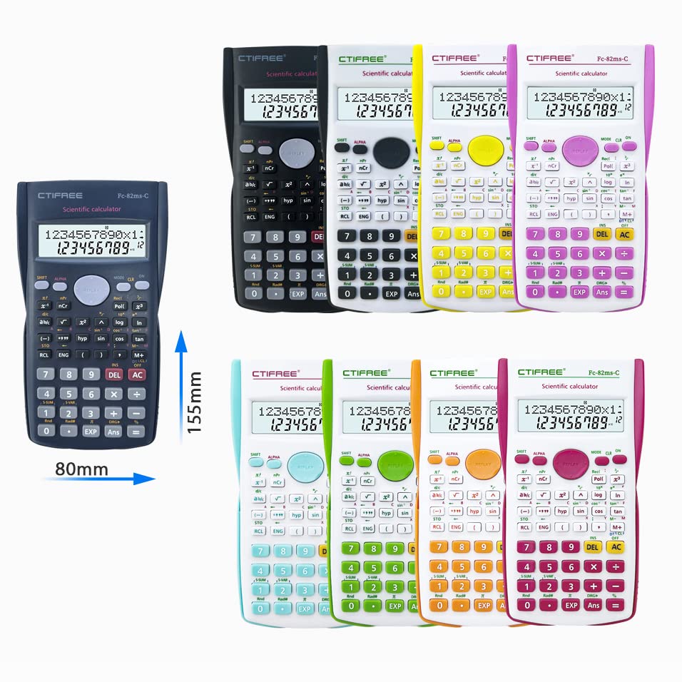 Colorful Scientific Calculator,Scientific Calculator with Cute Design for School and Business (Pink)