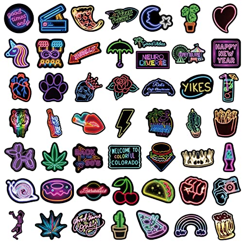 LAGOM DREAMBOAT Fashionable Cyberpunk Style Waterproof Stickers, Create Unique Looks- 50 Pieces per Pack