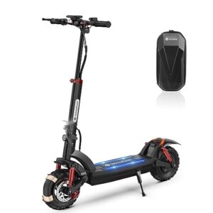 isinwheel gt2 electric scooter adults 11" off road tires, 1000w motor e-scooter up to 28 miles long range, 28 mph top speed, foldable commuting scooter with dual brakes & suspension