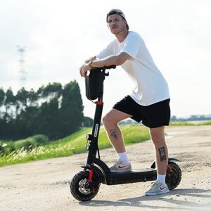 isinwheel GT2 Electric Scooter Adults 11" Off Road Tires, 1000W Motor E-Scooter Up to 28 Miles Long Range, 28 MPH Top Speed, Foldable Commuting Scooter with Dual Brakes & Suspension