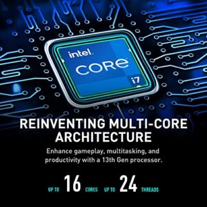 MSI Codex R Gaming Desktop: Intel Core i7-13700F, GeForce RTX 4060Ti, 16GB DDR5, 2TB M.2 NVMe, 80+ Gold PSU, WiFi 5, Keyboard & Mouse, RGB Lighting, Windows 11 Pro: 13NUD-064US