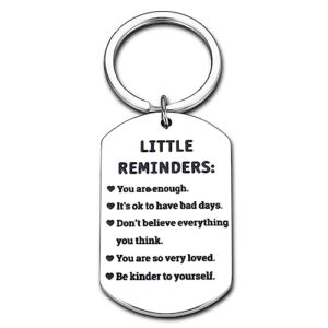 little reminders keychain, mental health gift, you are enough keyring, uplifting gifts for women,inspirational gift for daughter mom, reminder gift for friend, birthday graduation gifts for him her