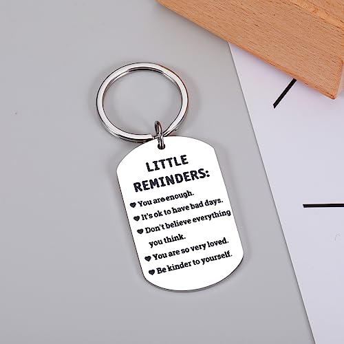 Little Reminders Keychain, Mental Health Gift, You are Enough Keyring, Uplifting Gifts for Women,Inspirational Gift for Daughter Mom, Reminder Gift for Friend, Birthday Graduation Gifts for Him Her