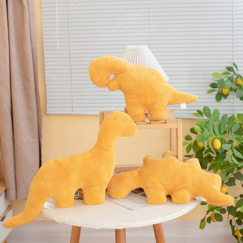 Lixzuch 3 Packs Dino Nugget Pillow Plush, 18 inches Dinosaur Chicken Nugget Pillow Stuffed Animal Plush Toy, Dino Nugget Plush Dinosaur Theme Party Decoration Birthday Gift for Kids Boys Girls