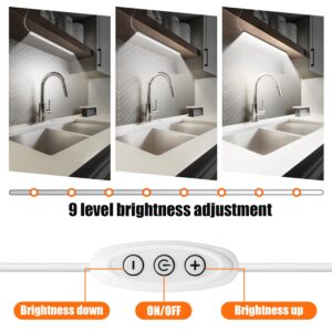 LED Under Cabinet Lighting, Under Cabinet Lights with USB Powered Under Cabinet Lights for Closet Light Bar Under Counter Lighting Work Tables Student Dormitory by Dweptu (Include AC Power Plug)