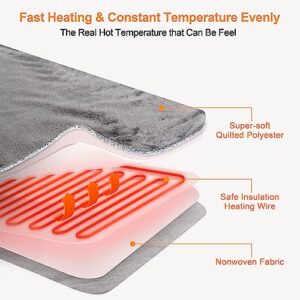 Weighted Heating Pad - Pads for Neck and Shoulders,Large Electric Heated Neck Shoulder,for Back/Waist/Abdomen Pain Relief,6 Heat Settings,Washable,26"×35"