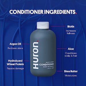 Huron Men’s Shampoo & Conditioner Set - Clean & Invigorating Scent - Hydrating, & Nourishing Shampoo & Conditioner for Men - Vegan Ingredients & Cruelty Free