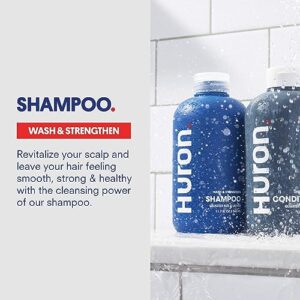 Huron Men’s Shampoo & Conditioner Set - Clean & Invigorating Scent - Hydrating, & Nourishing Shampoo & Conditioner for Men - Vegan Ingredients & Cruelty Free