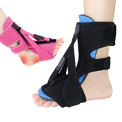 Quflaivy Plantar Fasciitis Night Splint Lightweight Foot Drop Brace Relief Heel Pain Foot Drop Ankle Support for Men Women Pink