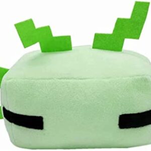 Yipeizi Axolot Plush Plush Stuffed Toy Soft Throw Pillow Decor for Video Game Fans, Perfect for Kids Birthday Party, Halloween, Christmas, Games, Kids Student Gifts (Green)