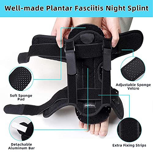 [New Version] Plantar Fasciitis Night Splint , Night Splint for Plantar Fasciitis Women & Men, Foot Splints for Plantar Fasciitis Relief, Dorsal Night Splint, Foot Brace for Plantar Fasciitis, Planters Facetious Night Splint