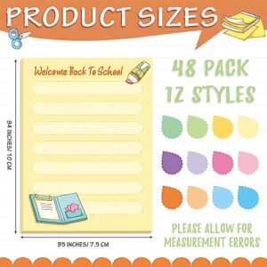 Lincia 36 Pack Cute Back to School Funny Notepads 3.94 x 2.95 Inches Lined Writing Note Pads Memo Pads for School Office Home Students Teachers Coworkers Gifts Supplies, 30 Sheets in Each Pad