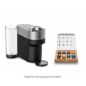 Nespresso Vertuo POP+ Deluxe Coffee and Espresso Machine by Breville with Milk Frother, Titan Medium