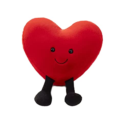 Red Heart Stuffed Toys are Suitable for Friends/Children/Girls/Birthday Gifts, Valentine's Day Gifts, Suitable for Living Room/Bed/Restaurant/Sofa/car (7 inches)