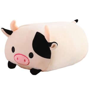 cow plush pillow, 16 inch kawaii cow stuffed animal toy soft cow plushie animal pillows toy gifts for boys and girls
